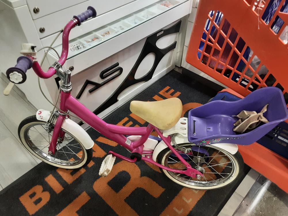 VÉLO ENFANT ROSE ET VIOLET 14P