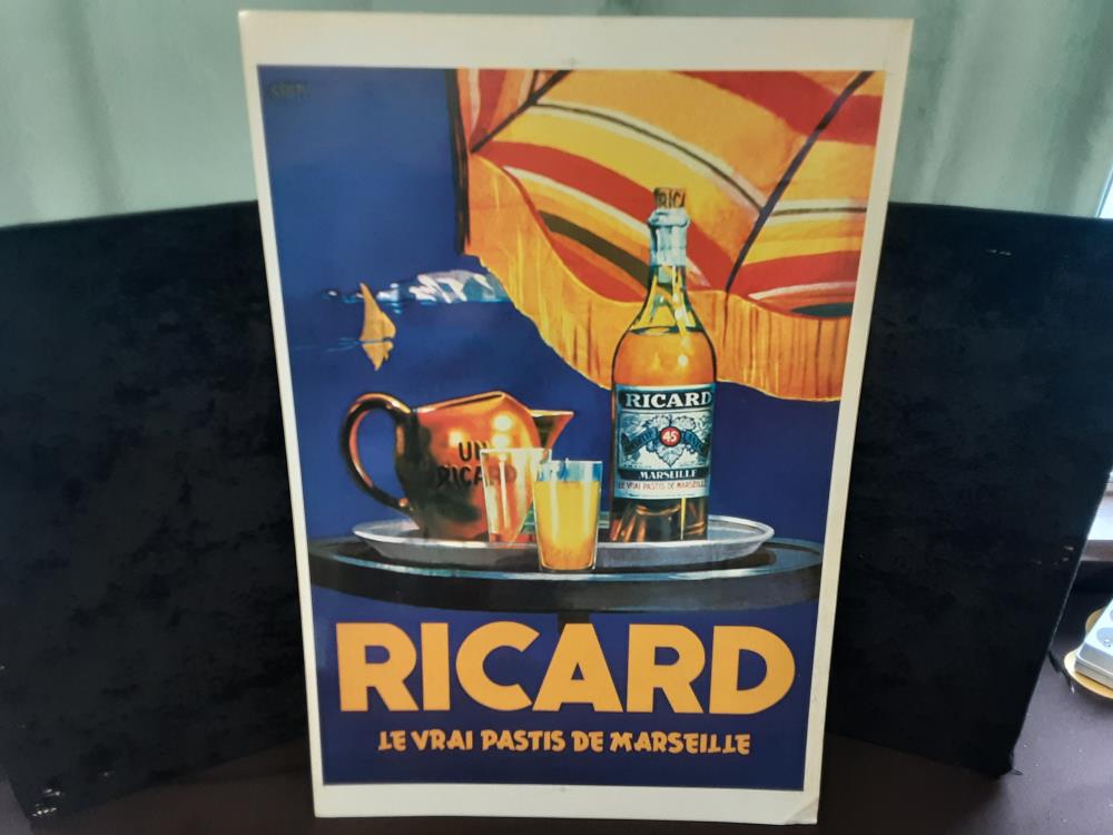 PLAQUE MÉTAL RICARD GM