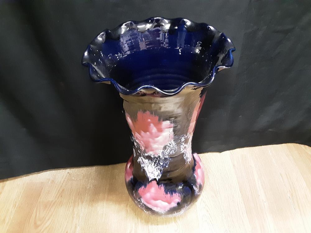 VASE VALLAURIS GM ROSE ET BLEU