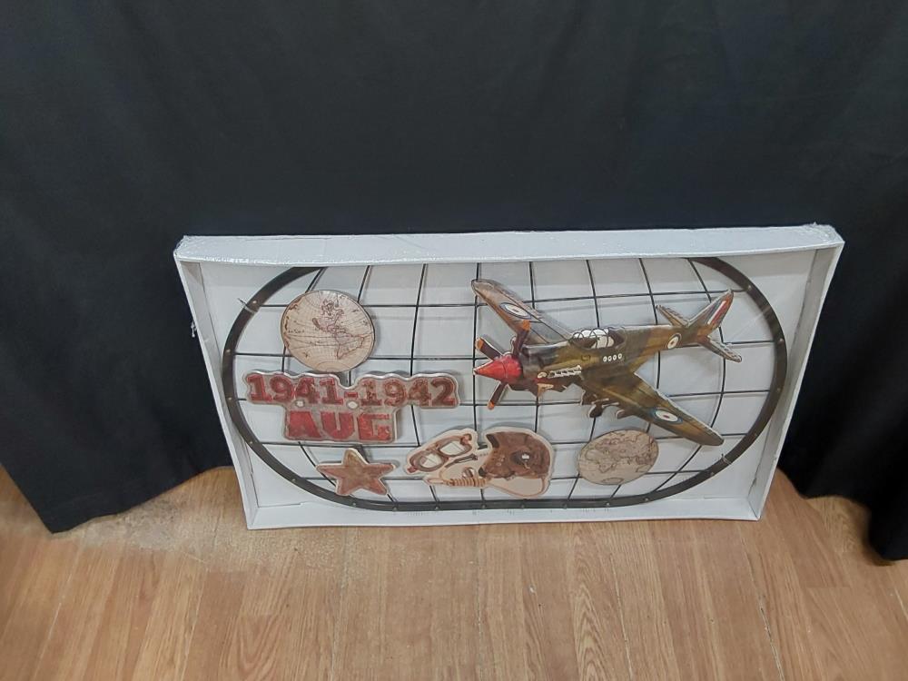 PLAQUE AVION GRILLE 1941/1942 75 X 45CM FY18055