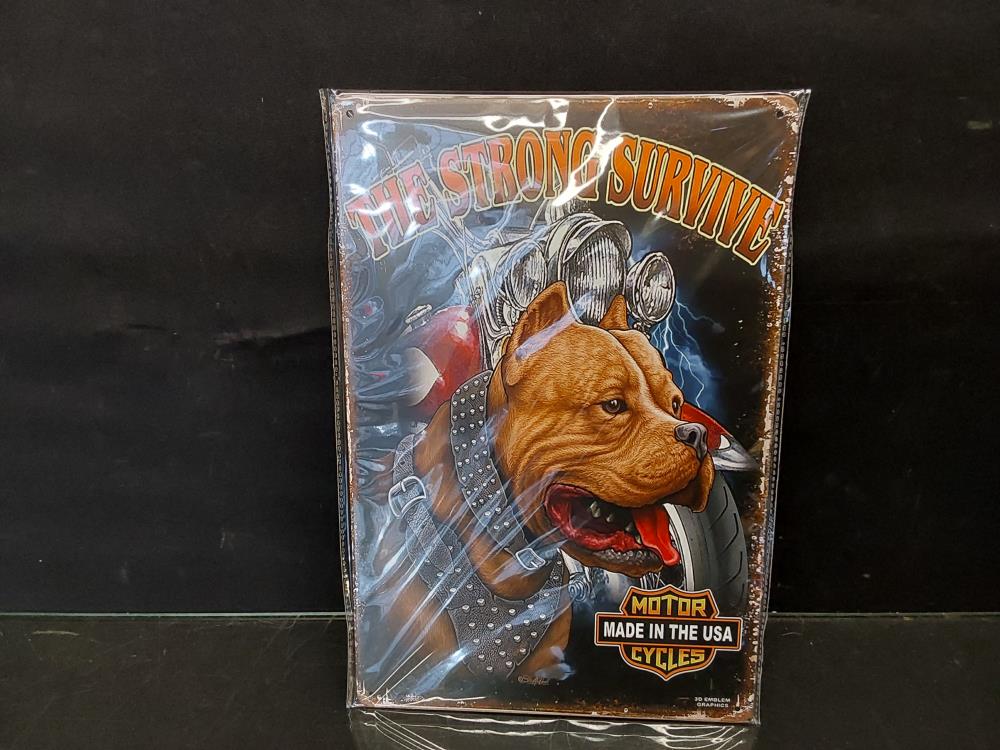 PLAQUE METAL CHIEN PITBULL 20 X 30CM JF001Z9