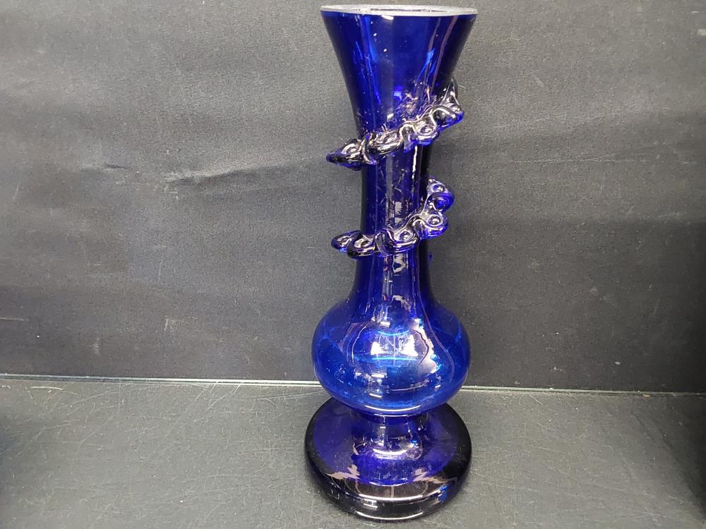 VASE BLEU SPIRALE