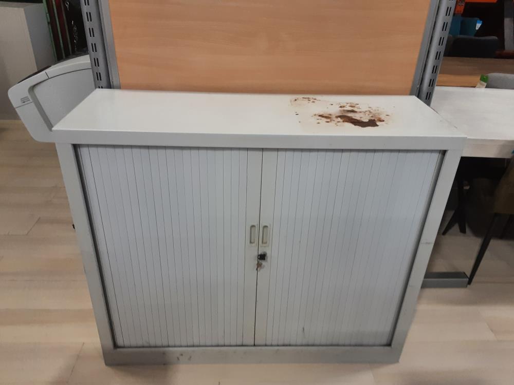 ARMOIRE BASSE MÉTALLIQUE 1.20M PORTE COULISSANTES 