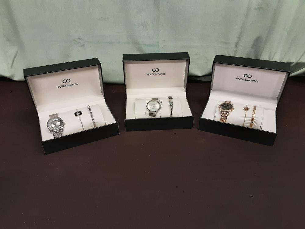 COFFRET FEMME MONTRE + 2 BRACELETS ACIER 