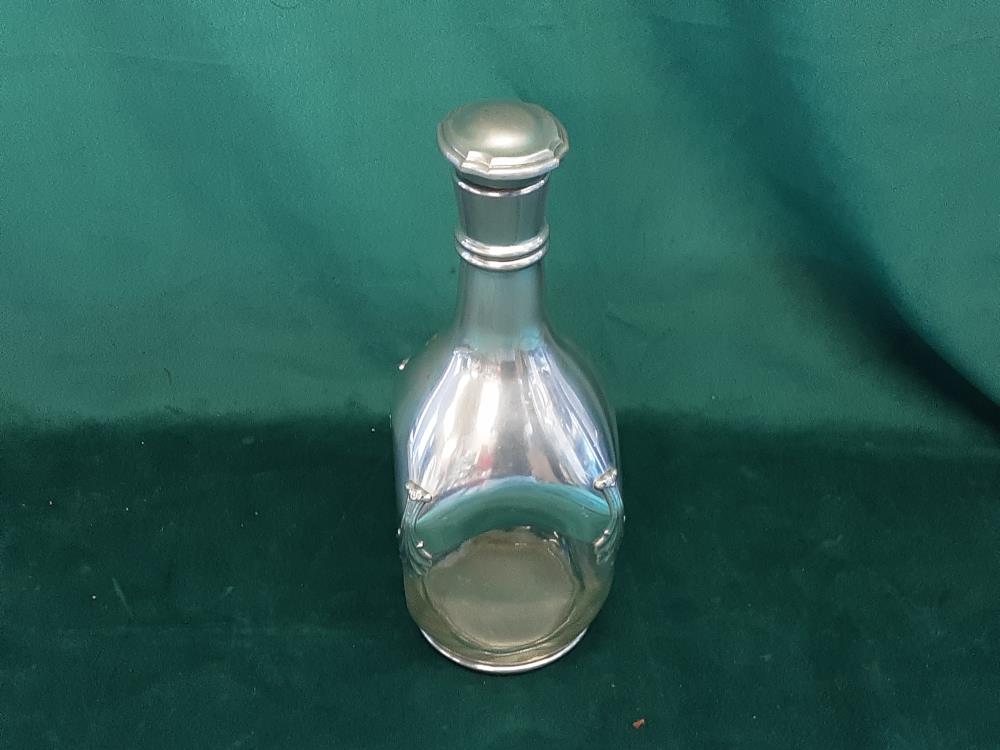 BOUTEILLE A WHISKY VERRE ET ETAIN