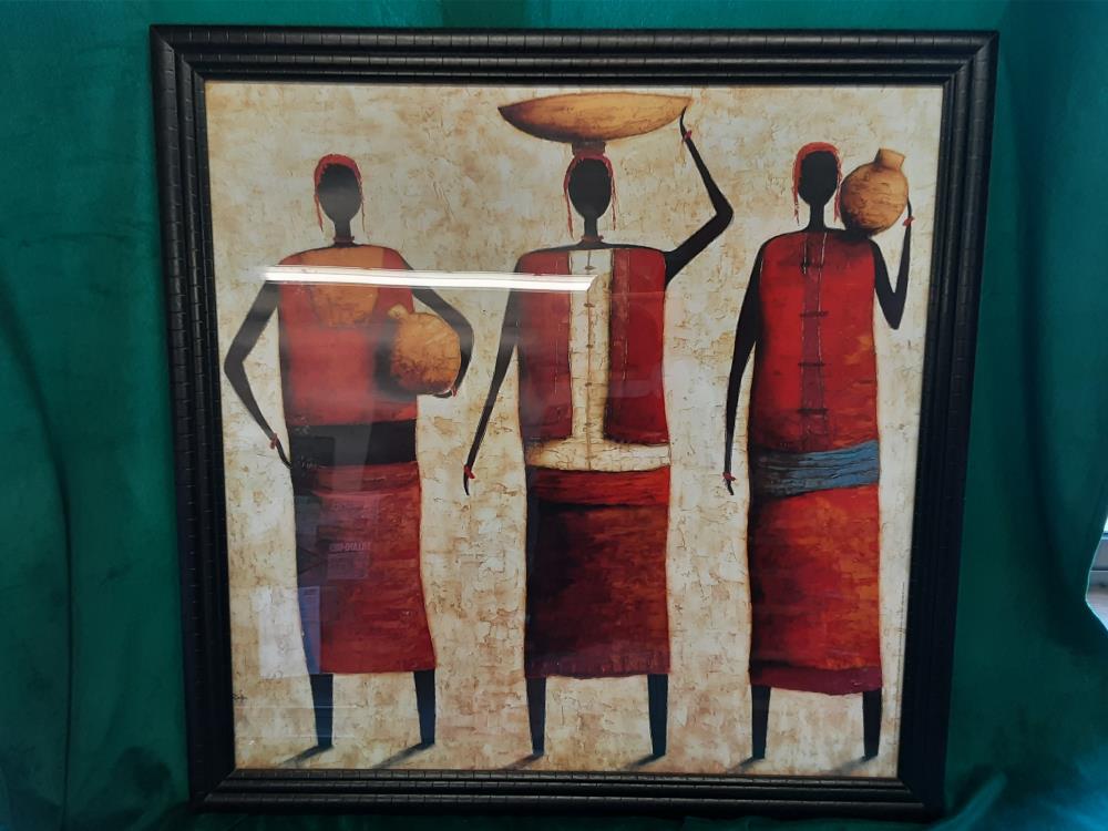 TABLEAU DECOR AFRICAIN 3 FEMMES 