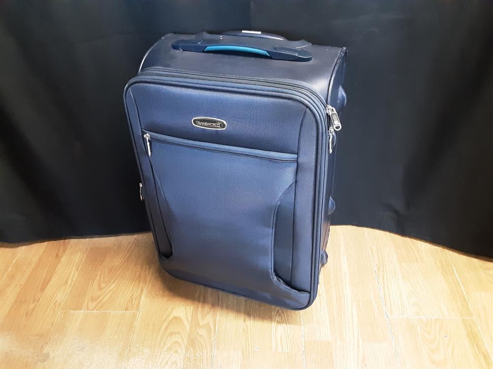 VALISE LATRANSWORLD BLEU CIEL SOUPLE 35X22X57 SUR ROULETTES