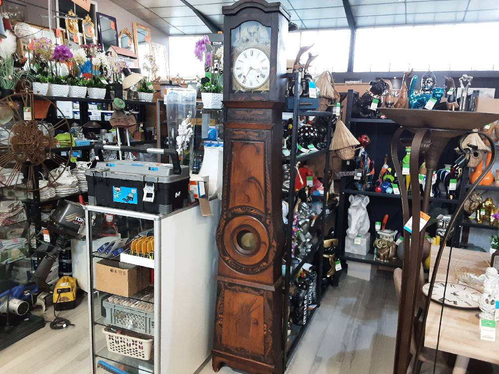 PENDULE DE PARQUET AVEC POIDS - BALANCIER ET CLEFS