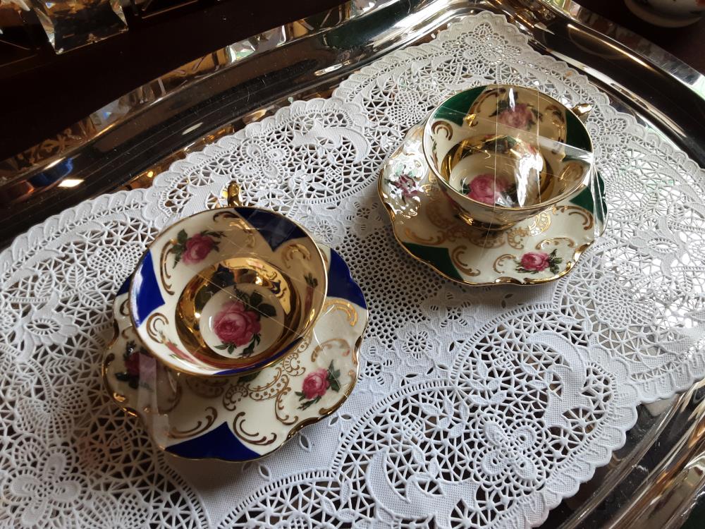 TASSE + SOUS TASSE PORCELAINE DE SAXE 