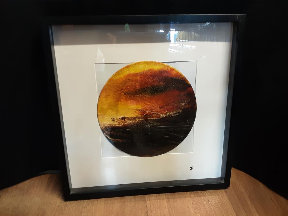 TABLEAU SPHERE CADRE NOIR