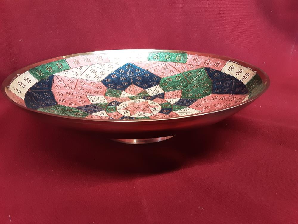COUPE CUIVRE ET CLOISONNÉE DIAMETRE 28CM