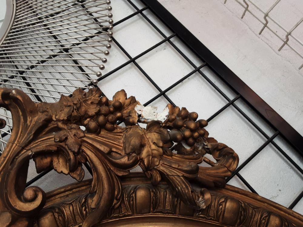 MIROIR OVALE A RESTAURER NAPOLEON III