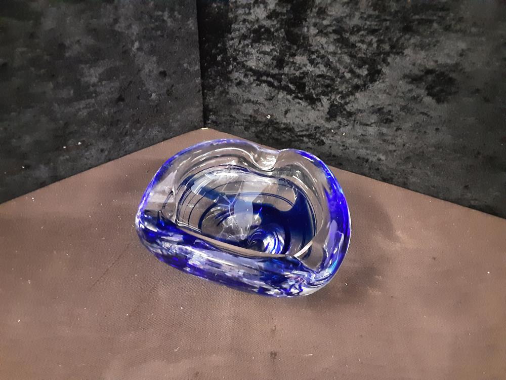 CENDRIER MURANO BLEU