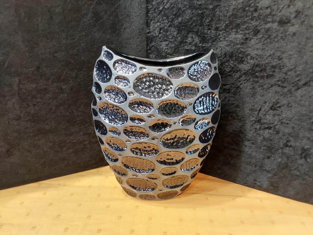 VASE MODERNE VIOLET/BLEU 
