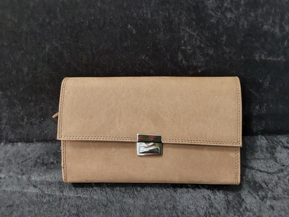 PORTE MONNAIE CUIR BRUN 