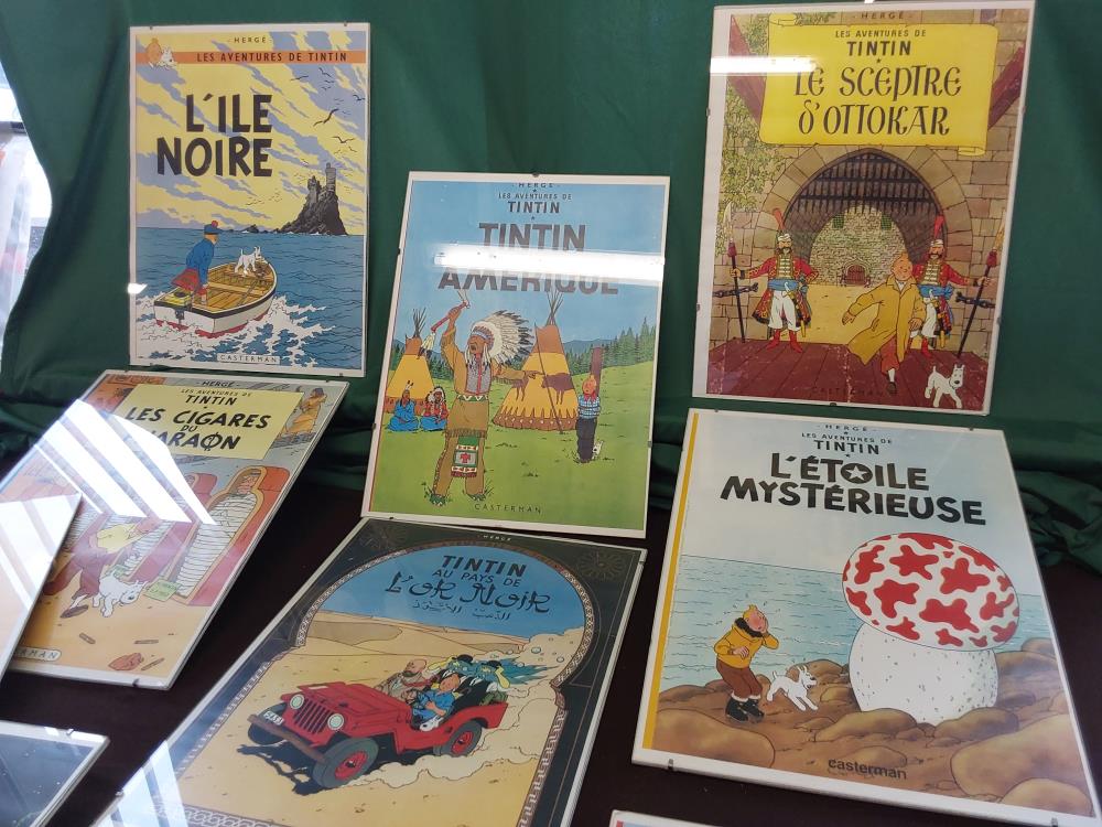 AFFICHE SOUS VERRE TINTIN DIFFÉRENTS MODELES