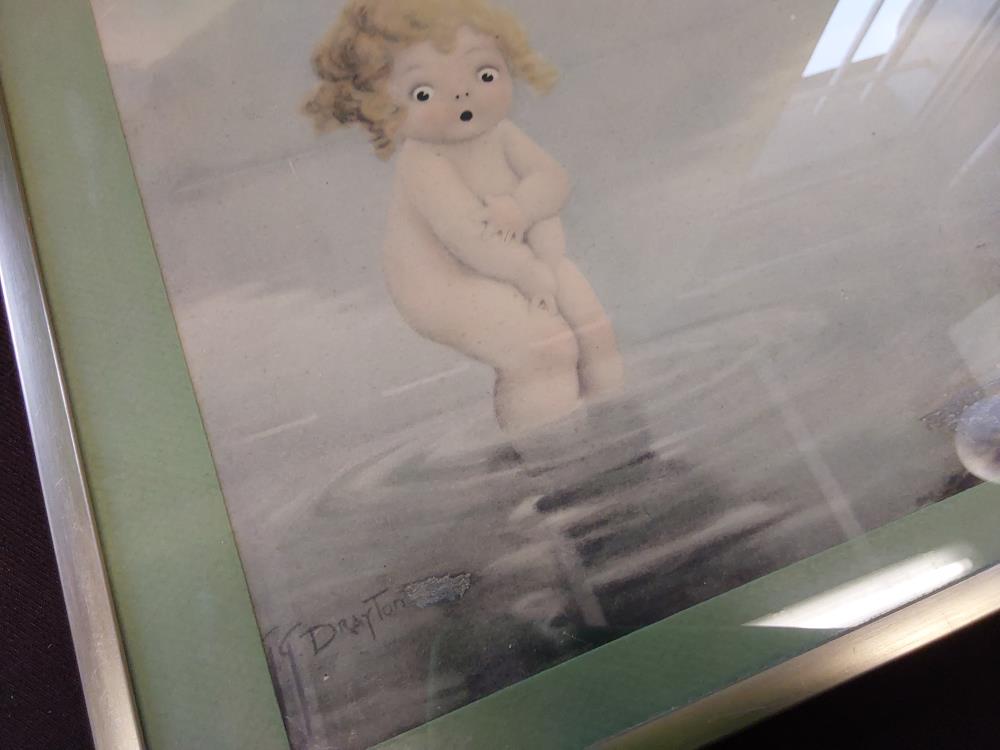 DESSIN CRAYON SOUS CADRE SIGNÉ DRAYTON