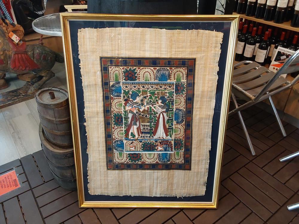 TABLEAU PAPYRUS TGM CADRE DORÉ