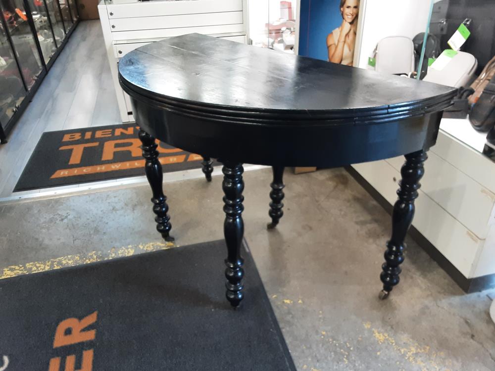TABLE DEMI LUNE NOIRE