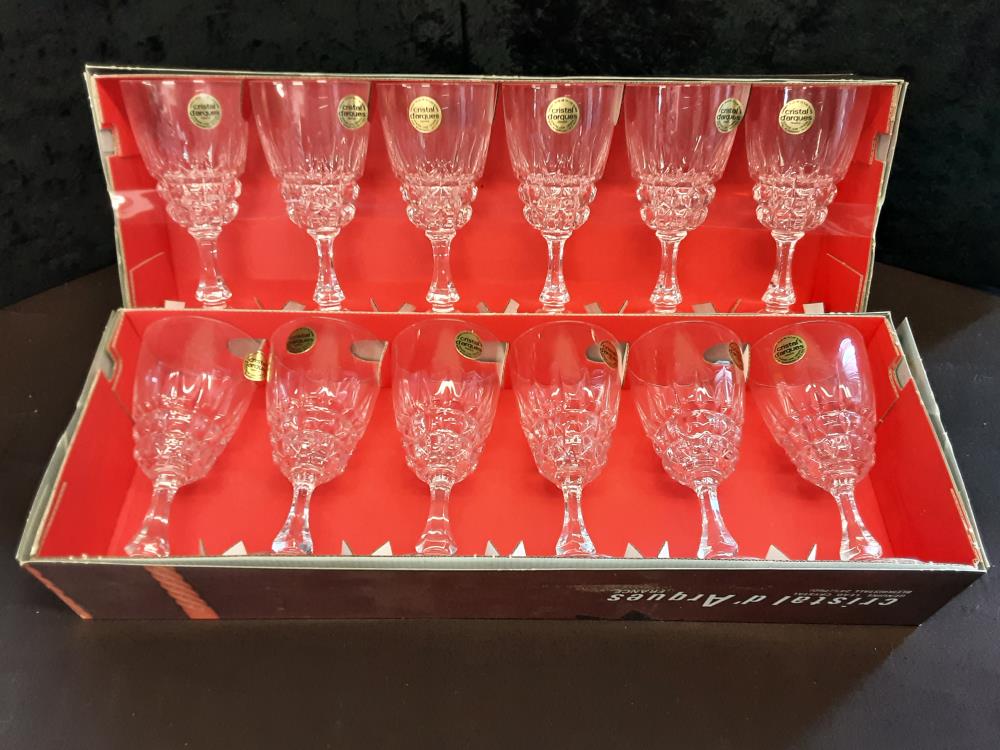LOT DE 12 VERRES 17CL CRISTAL POMPADOUR
