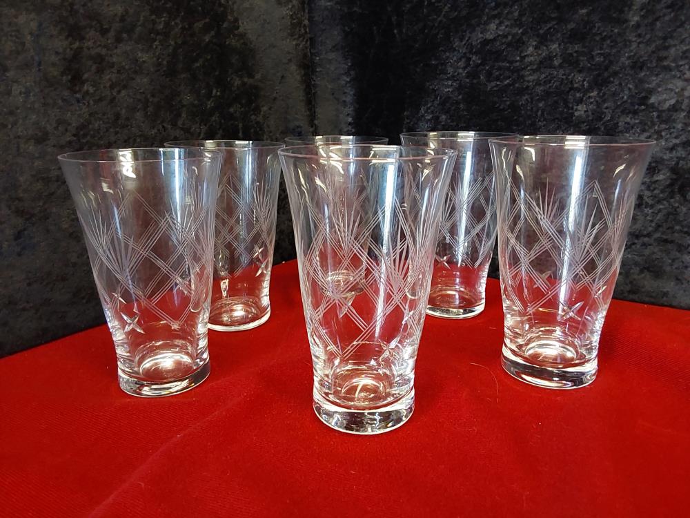 LOT DE 6 VERRES À LIMONADE ANCIENS