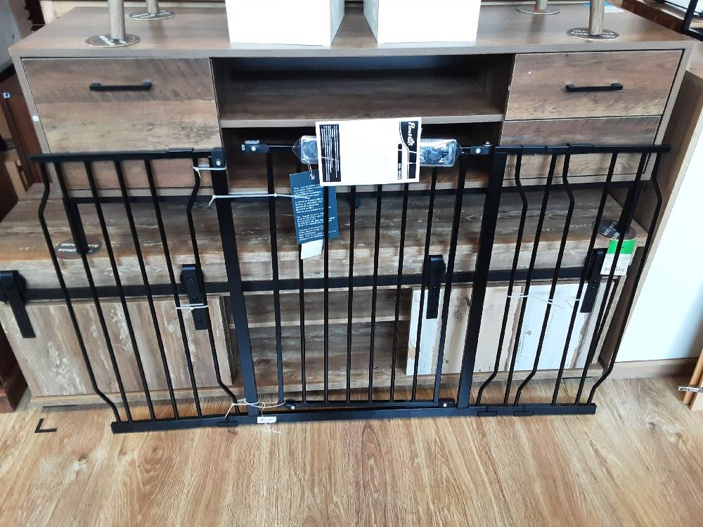 BARRIÈRE DE SÉCURITÉ ANIMAUX SANS PERÇAGE COLORIS NOIR (D06-109V02BK) 2ÈME CHOIX