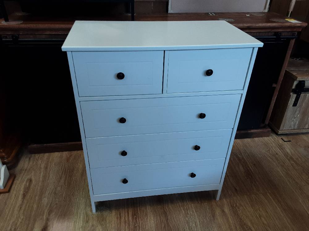 COMMODE 5 TIROIRS COLORIS BLANC (831-710V80WT) 2ÈME CHOIX