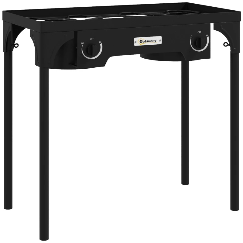 RÉCHAUD À GAZ PORTABLE 2 BRULEURS (A20-333V60BK) 2ÈME CHOIX