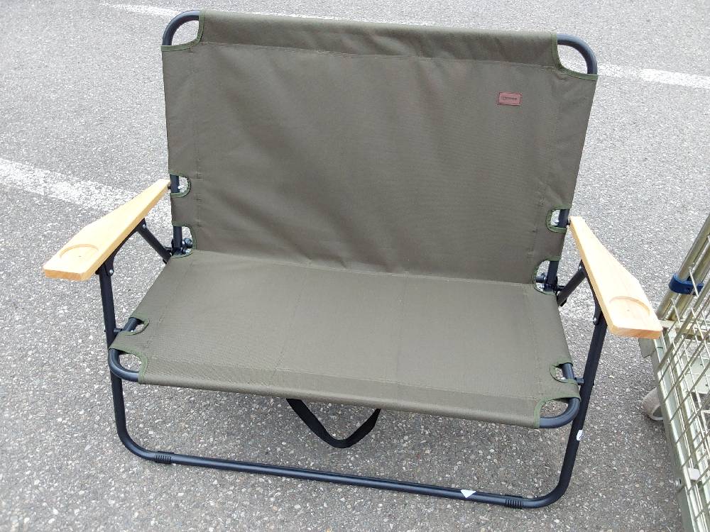 BANC 2 PLACES PLIABLE EXTÉRIEUR VERT (84B-859) 2ÈME CHOIX