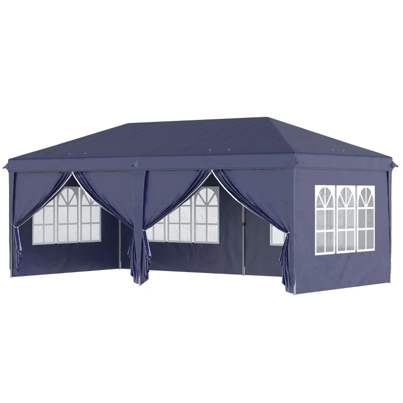 TONNELLE PLIANTE POP UP 5.85X2.95X2.7M COLORIS BLEU (84C-104V01BU) 2ÈME CHOIX