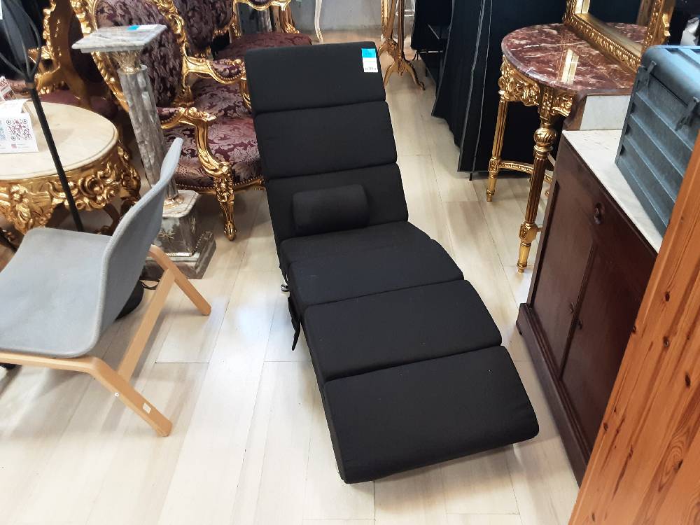 FAUTEUIL CHAISE LONGUE NOIR (700-167V90BK) 2ÈME CHOIX