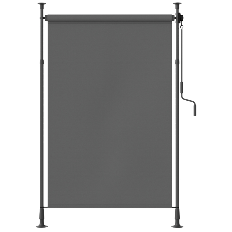 STORE EXTÉRIEUR SUR PIED ENROULABLE GRIS (840-261V02CG) 2ÈME CHOIX