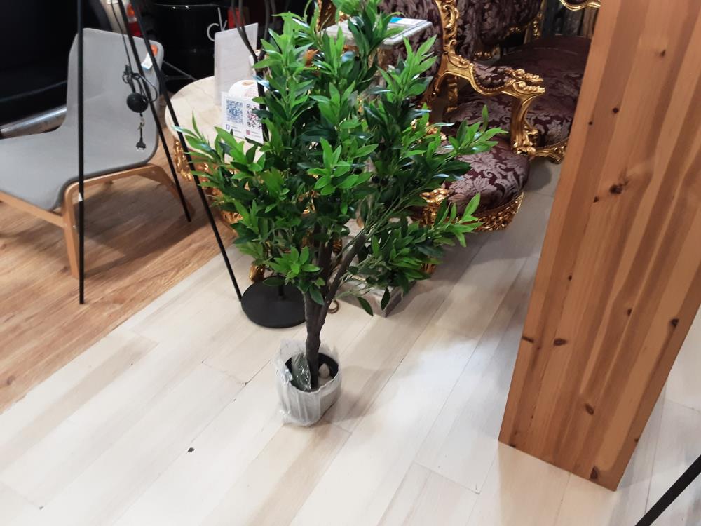 ARBRE OLIVIER ARTIFICIEL H.120CM AVEC POT (844-347) 2ÈME CHOIX