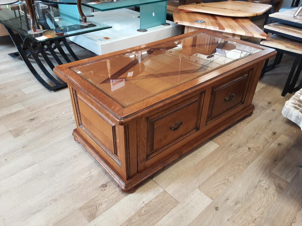 TABLE BASSE 1 TIROIR  1 PORTE EN CHENE