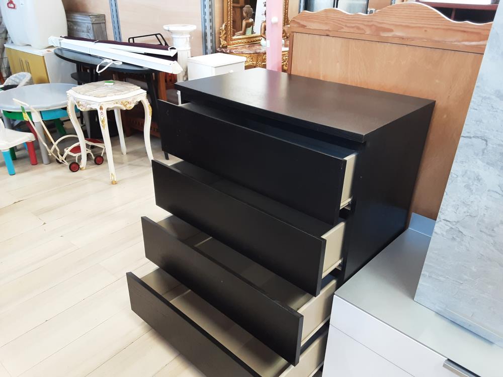 COMMODE 4 TIROIRS - NOIRE