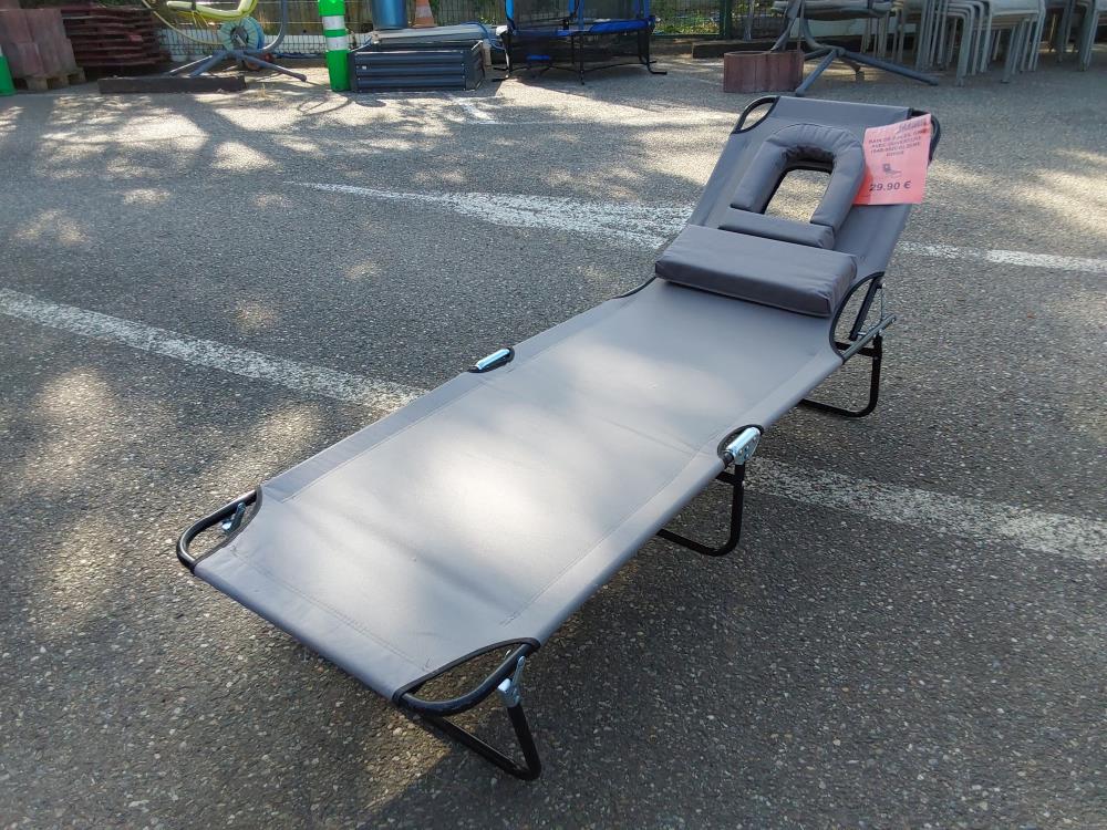 BAIN DE SOLEIL GRIS AVEC OUVERTURE (84B-002CG) 2ÈME CHOIX