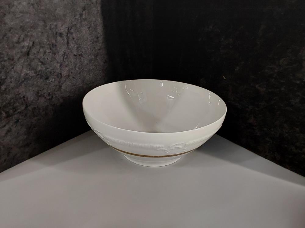 SALADIER DECOR OR PORCELAINE DE LIMOGES