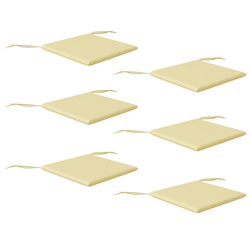 LOT DE 6 COUSSINS DE CHAISES EXTÉRIEUR BEIGE (84G-388V00BG) 2ÈME CHOIX