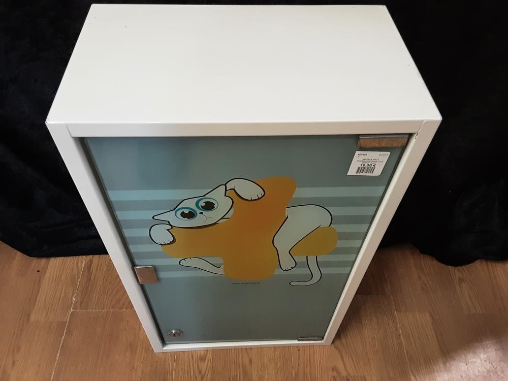 MEUBLE PM À PHARMACIE SANS CLÉ MOTIF CHAT