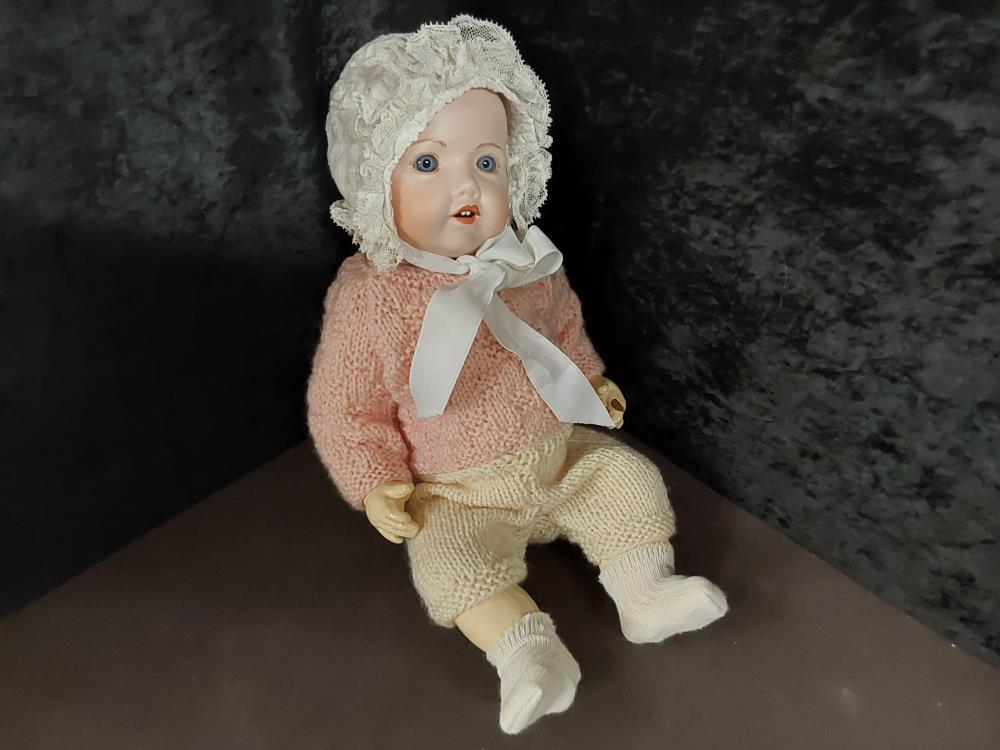 POUPON PORCELAINE MM BOUCHE OUVERTE À RESTAURER 