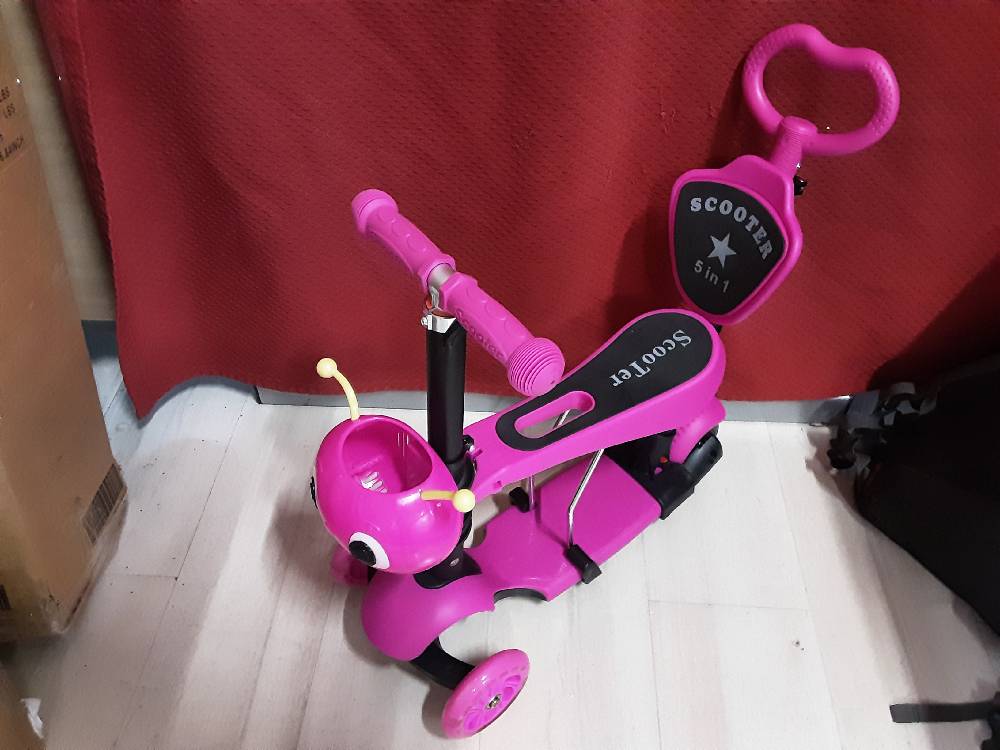 TROTINETTE ÉVOLUTIVE 3 EN 1 ROSE (371-008PK) 2ÈME CHOIX