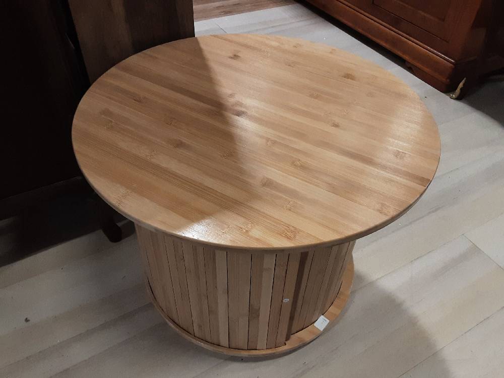 TABLE BASSE RONDE 1 PORTE COULISSANTE (83B-183V00ND) 2ÈME CHOIX