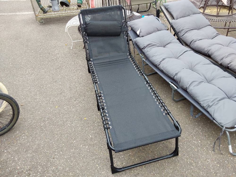 BAIN DE SOLEIL PLIABLE MULTI-POSITIONS NOIR (84B-812BK) 2ÈME CHOIX