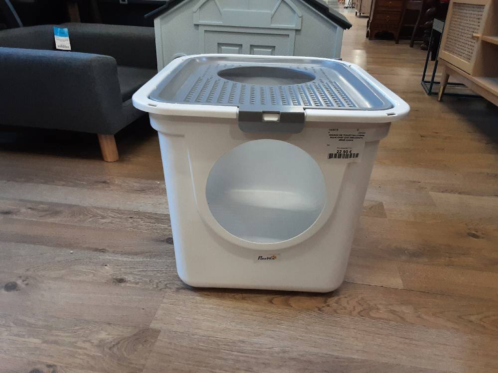 MAISON DE TOILETTE/LITIÈRE POUR CHAT (D31-066V00WT) 2ÈME CHOIX
