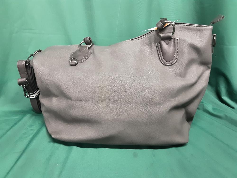 SAC A MAIN MAC ALYSTER GRIS AVEC BANDOULIERE