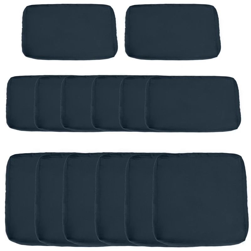 LOT DE 14 HOUSSES SALON DE JARDIN BLEUES (84B-426BU) 2ÈME CHOIX
