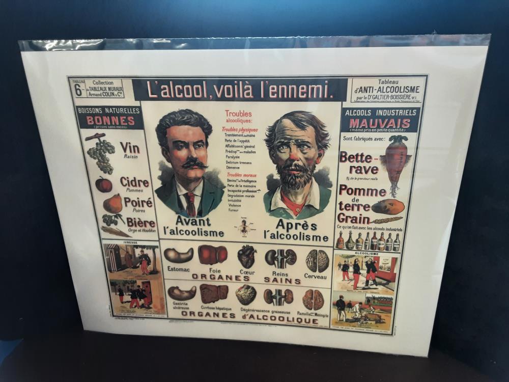 AFFICHE ALCOOL VOILA L ENNEMI (40X50)