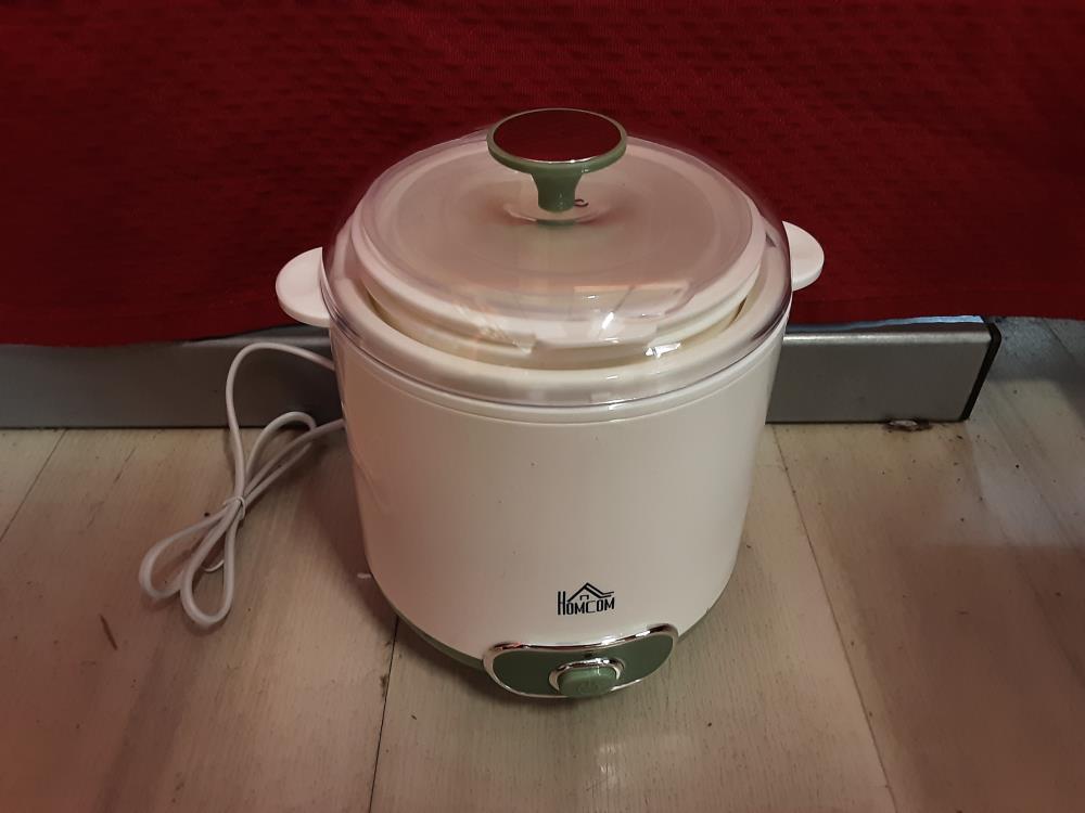 YAOURTIÈRE 20W COLORIS BLANC ET VERT (800-176V90WT) 2ÈME CHOIX