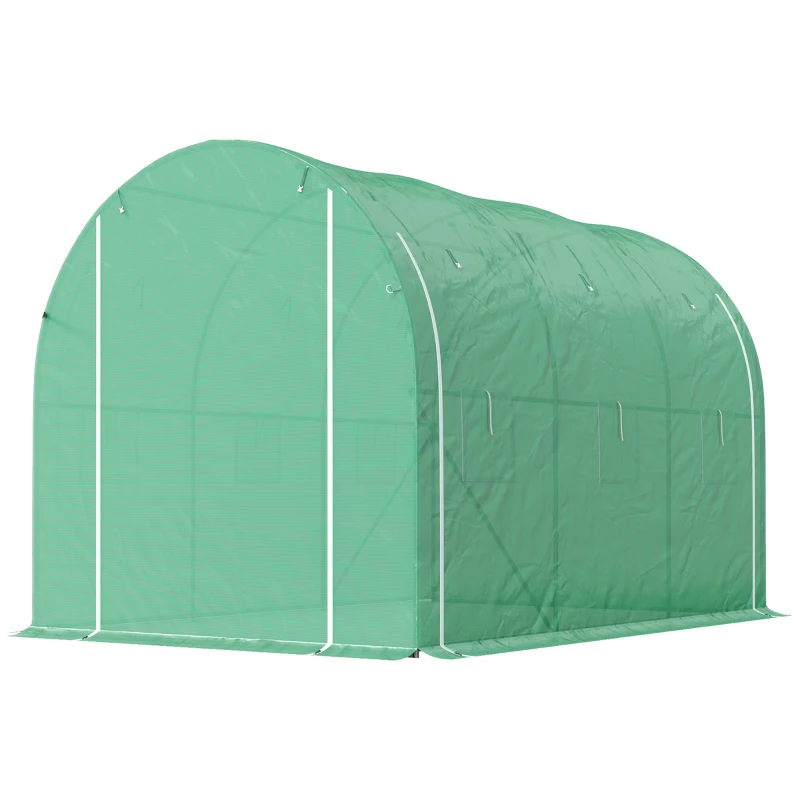 SERRE DE JARDIN TUNNEL 6M2 VERTE (84H-009V01GN) 2ÈME CHOIX