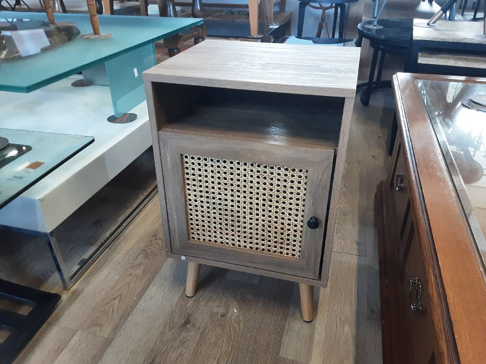 CHEVET STYLE BOHEME 1 PORTE (831-599V00ND) 2ÈME CHOIX